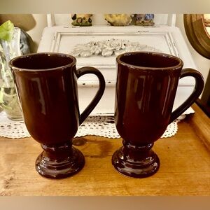 Vintage footed Irish coffee mugs